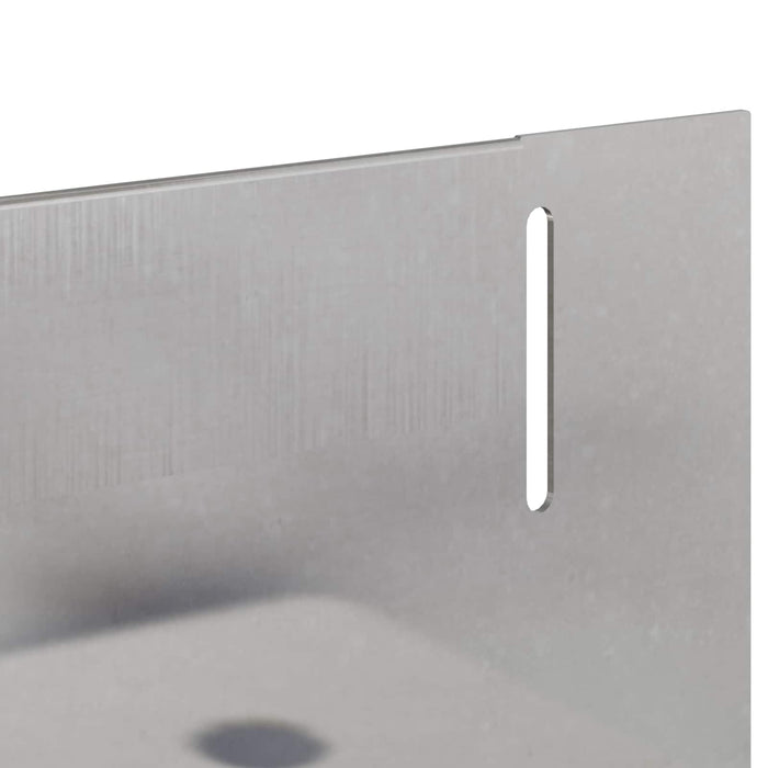 Margine pentru gazon 50 pcs 102 x 4 x 4 cm Oțel Argintiu WALTI