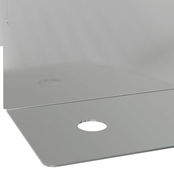 Margine pentru gazon 10 pcs 102 x 4 x 4 cm Oțel Argintiu WALTI