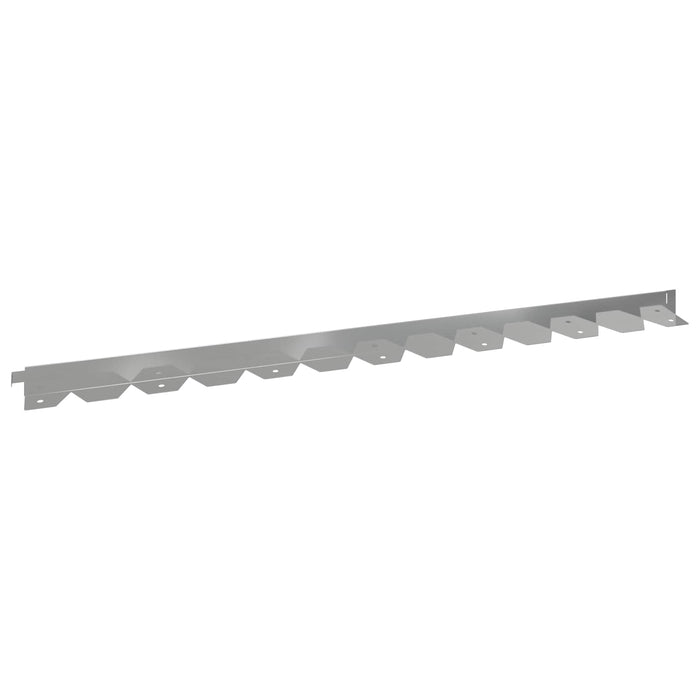 Margine pentru gazon 10 pcs 102 x 4 x 4 cm Oțel Argintiu WALTI