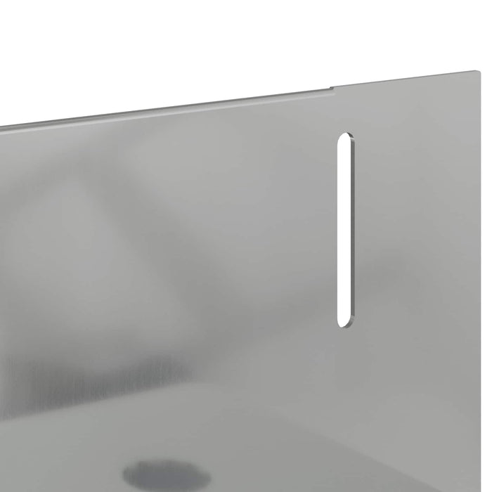 Margine pentru gazon 30 pcs 102 x 4 x 4 cm Oțel Argintiu WALTI