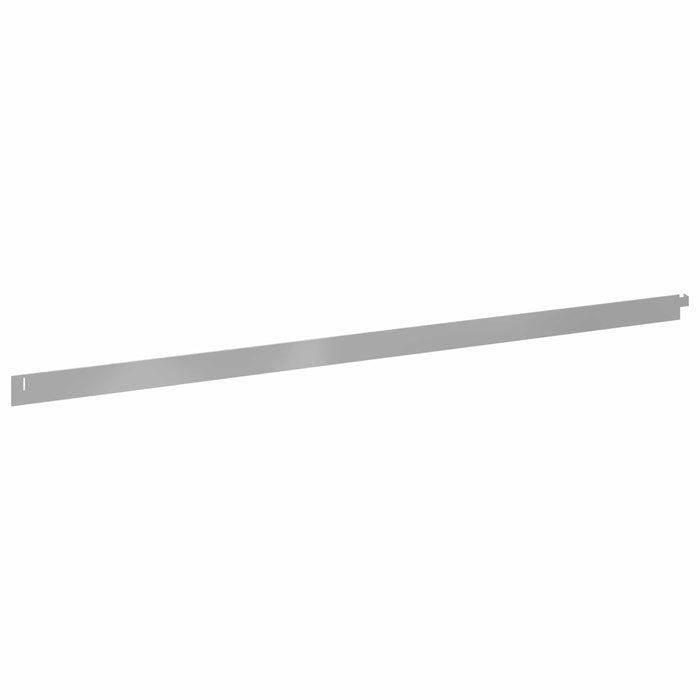 Margine pentru gazon 50 pcs 102 x 4 x 4 cm Oțel Argintiu WALTI