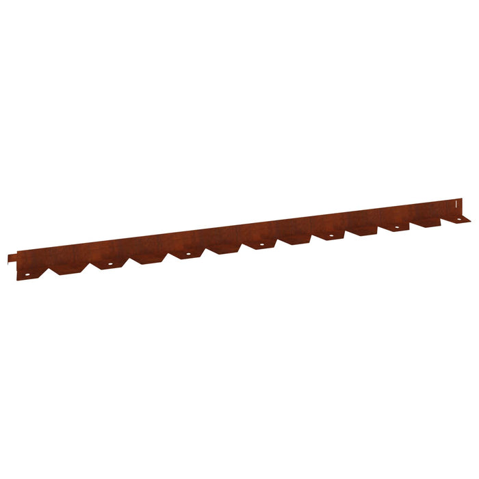 Margine pentru gazon 30 pcs 102 x 4 x 4 cm Oțel Ruginit WALTI