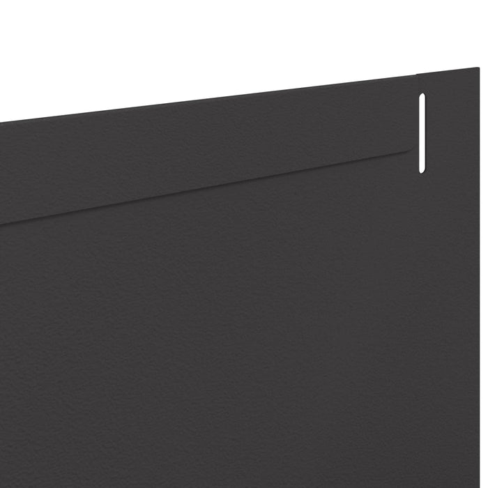 Margine pentru gazon 20 buc. 102 x 10 x 4 cm Oțel Negru - WALTI WALTI