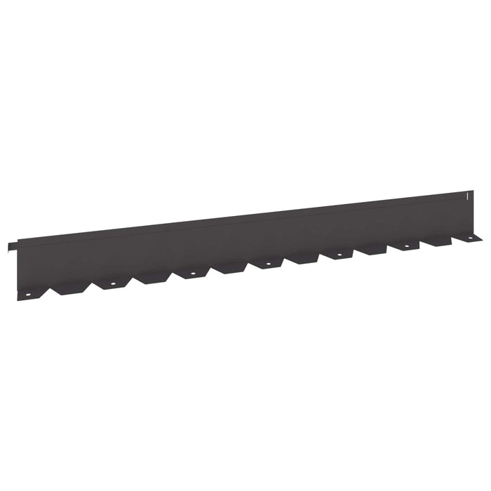 Margine pentru gazon 20 buc. 102 x 10 x 4 cm Oțel Negru - WALTI WALTI