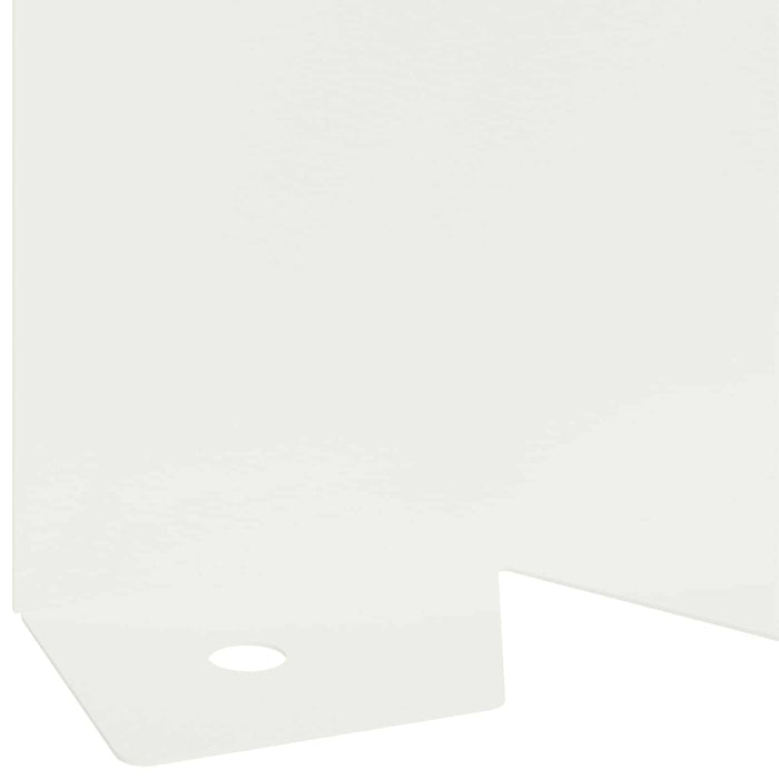 Margine pentru gazon 20 pcs 102 x 10 x 4 cm Oțel Alb - WALTI WALTI