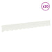 Margine pentru gazon 20 pcs 102 x 10 x 4 cm Oțel Alb - WALTI WALTI