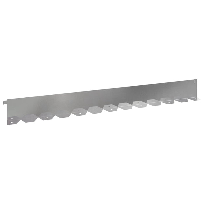 Margine pentru gazon 20 pcs 102 x 10 x 4 cm Oțel Argintiu WALTI