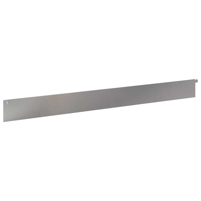 Margine pentru gazon 20 pcs 102 x 10 x 4 cm Oțel Argintiu WALTI