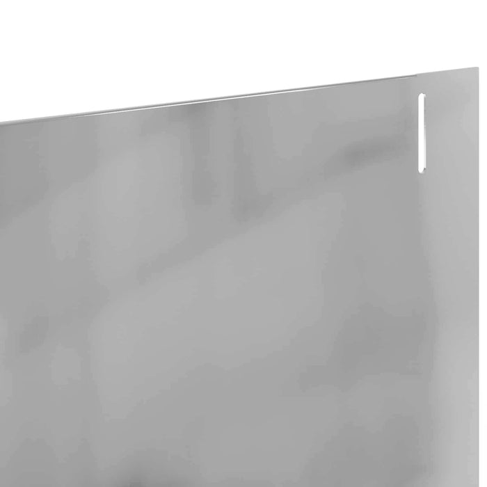 Margine pentru gazon 30 pcs 102 x 10 x 4 cm Oțel Argintiu WALTI