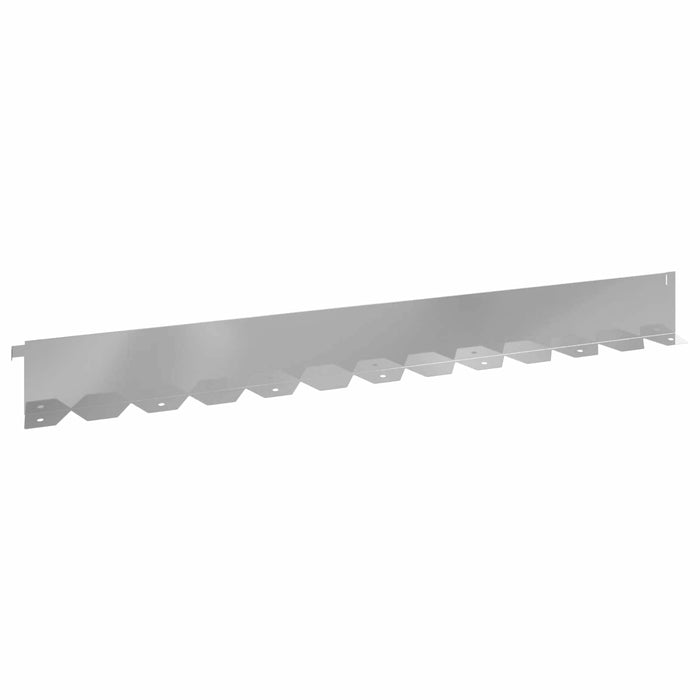 Margine pentru gazon 30 pcs 102 x 10 x 4 cm Oțel Argintiu WALTI
