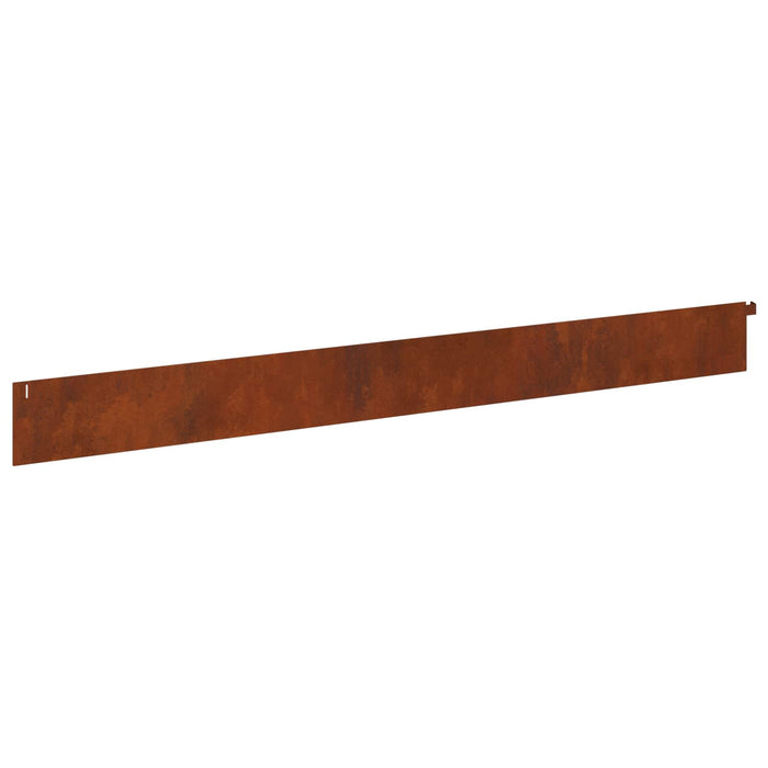 Margine pentru gazon 20 pcs 102 x 10 x 4 cm Oțel Ruginit WALTI