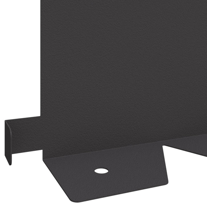 Margine pentru gazon 20 pcs 102 x 15 x 4 cm Oțel Negru WALTI