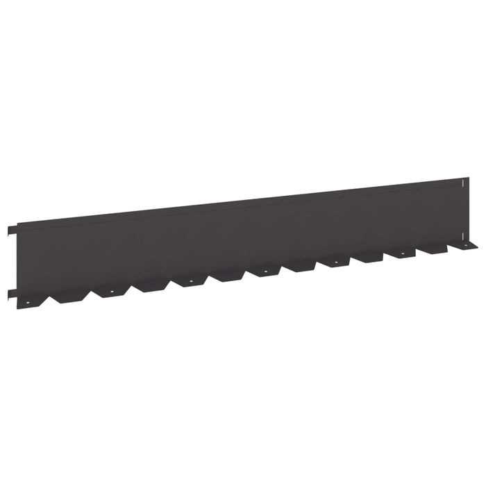 Margine pentru gazon 30 pcs 102 x 15 x 4 cm Oțel Negru WALTI