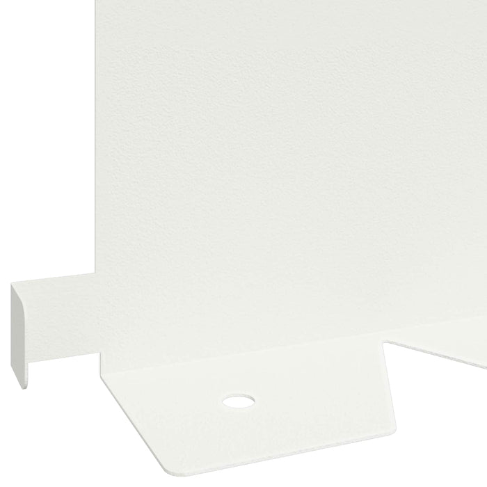 Margine pentru gazon 20 pcs 102 x 15 x 4 cm Oțel Alb WALTI