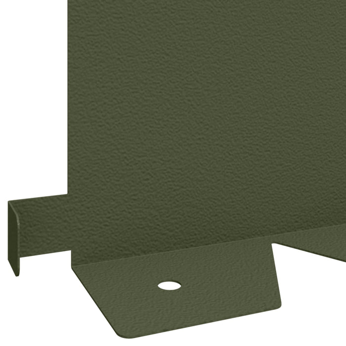 Margine pentru gazon 20 pcs 102 x 15 x 4 cm Oțel Verde măsliniu WALTI