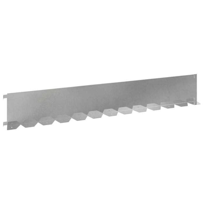 Margine pentru gazon 30 pcs 102 x 15 x 4 cm Oțel Argintiu WALTI