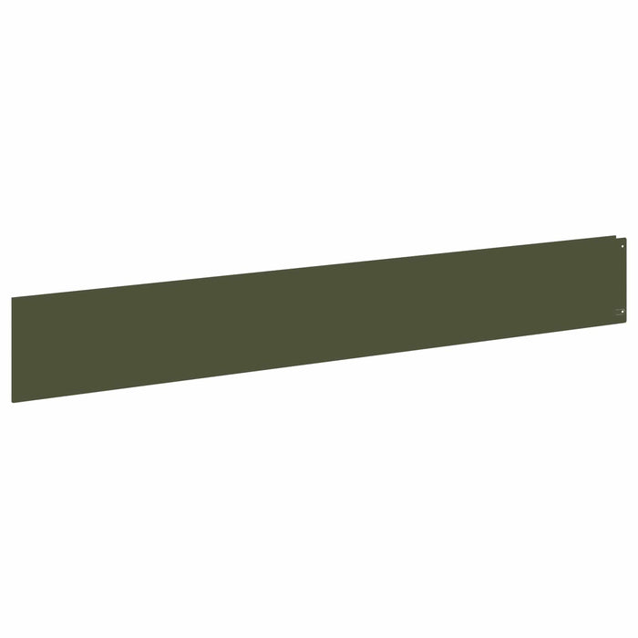 Margine pentru gazon 10 buc. 100 x 15 cm Oțel Verde măsliniu - WALTI WALTI
