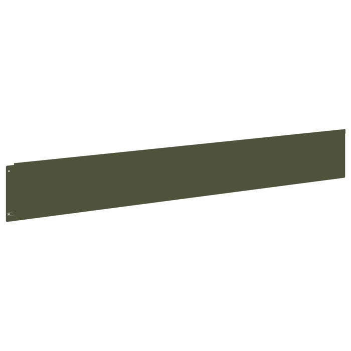 Margine pentru gazon 10 buc. 100 x 15 cm Oțel Verde măsliniu - WALTI WALTI