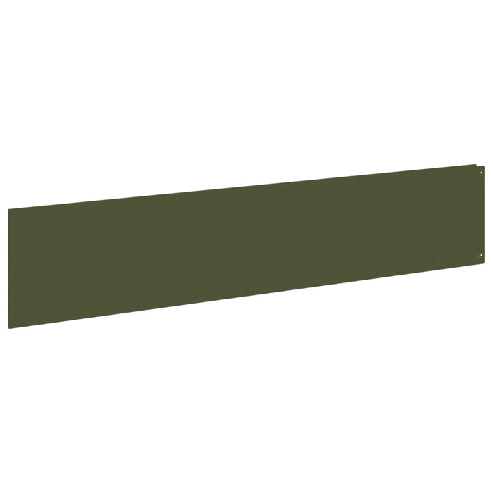 Margine pentru gazon 10 buc. 100 x 22 cm Oțel Verde măsliniu - WALTI WALTI