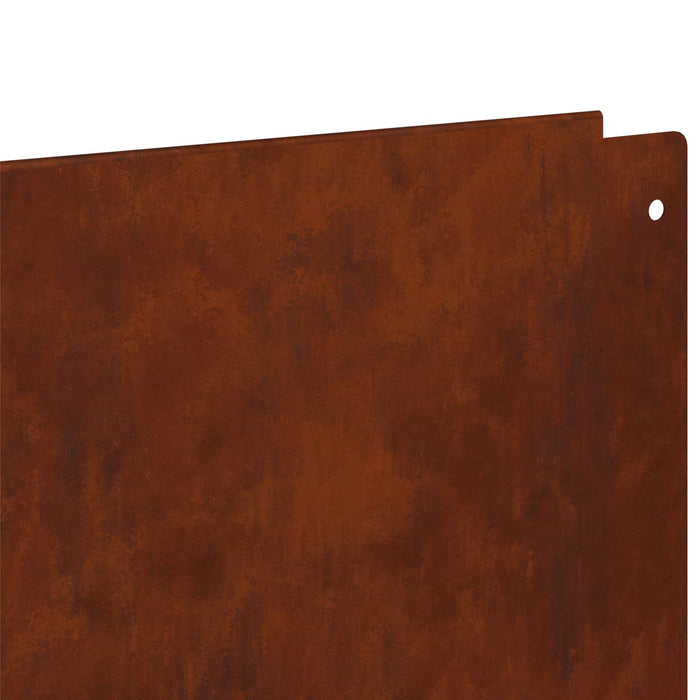 Margine pentru gazon 10 buc. 100 x 22 cm Oțel Ruginit - WALTI WALTI