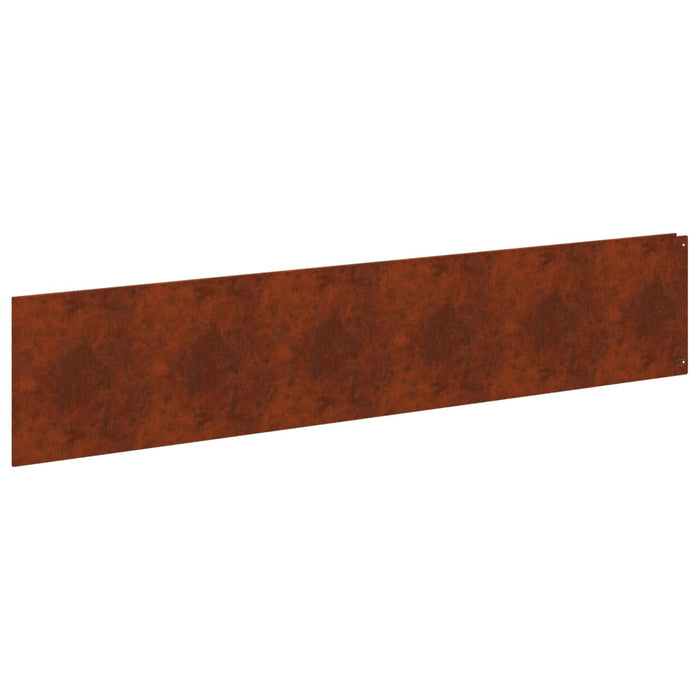 Margine pentru gazon 10 buc. 100 x 22 cm Oțel Ruginit - WALTI WALTI
