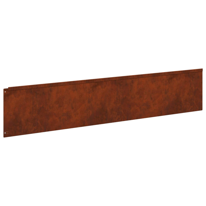 Margine pentru gazon 10 buc. 100 x 22 cm Oțel Ruginit - WALTI WALTI