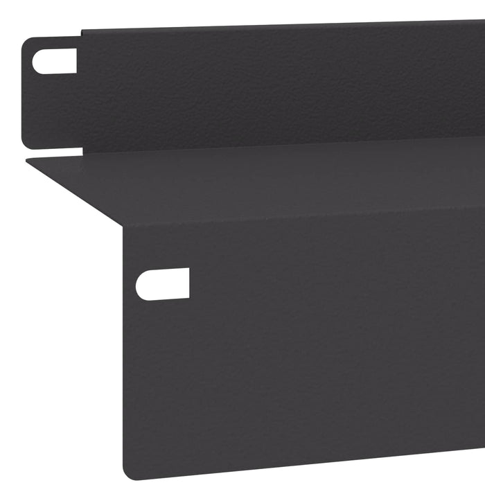 Margine pentru gazon 20 buc. 100 x 10 x 8 cm Oțel Negru - WALTI WALTI