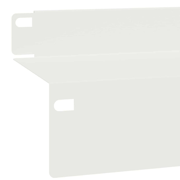 Margine pentru gazon 30 buc. 100 x 10 x 8 cm Oțel Alb - WALTI WALTI