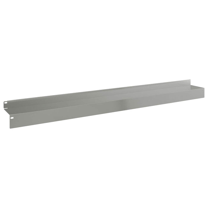 Margine pentru gazon 10 pcs 100 x 10 x 8 cm Oțel Argintiu WALTI