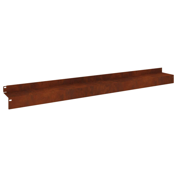Margine pentru gazon 10 pcs 100 x 10 x 8 cm Oțel Ruginit WALTI