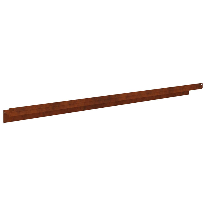 Margine pentru gazon 20 pcs 100 x 10 x 8 cm Oțel Ruginit WALTI