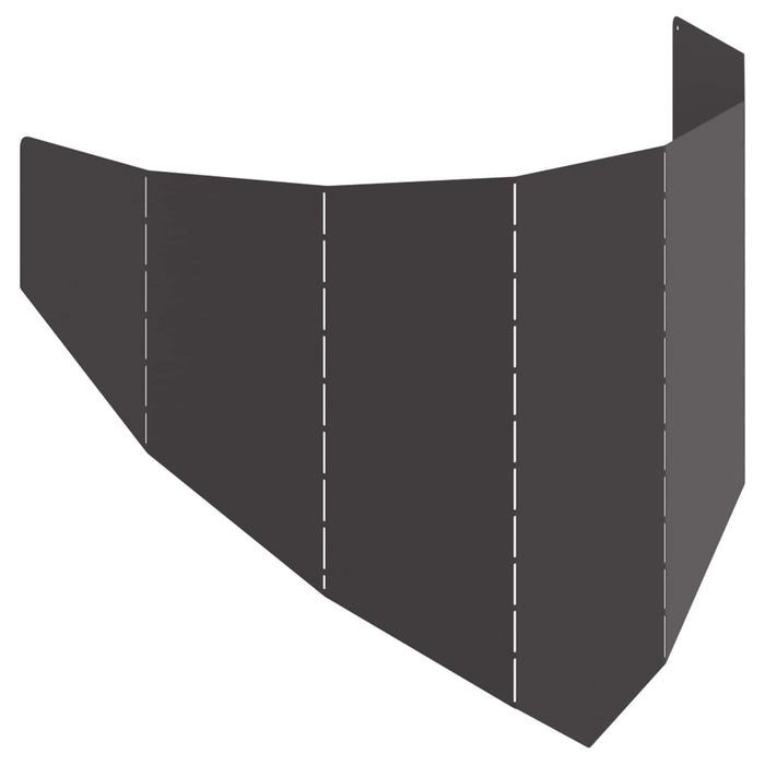 Margine pentru gazon 100 x 45 cm Oțel Negru - WALTI WALTI