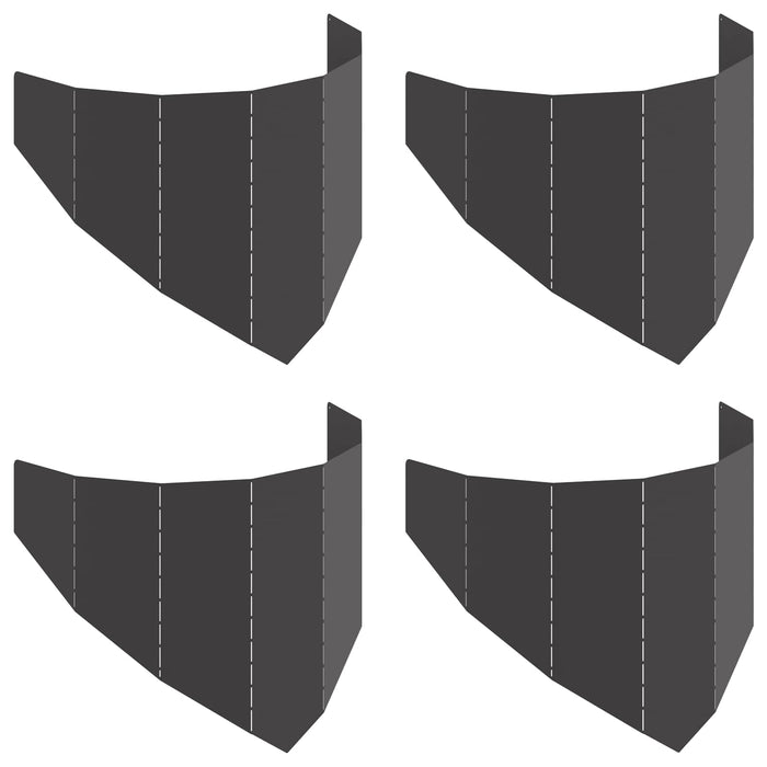 Margine pentru gazon 4 buc. 100 x 45 cm Oțel Negru - WALTI WALTI