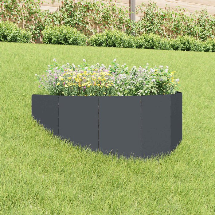 Margine pentru gazon 100 x 45 cm Oțel Antracit - WALTI WALTI