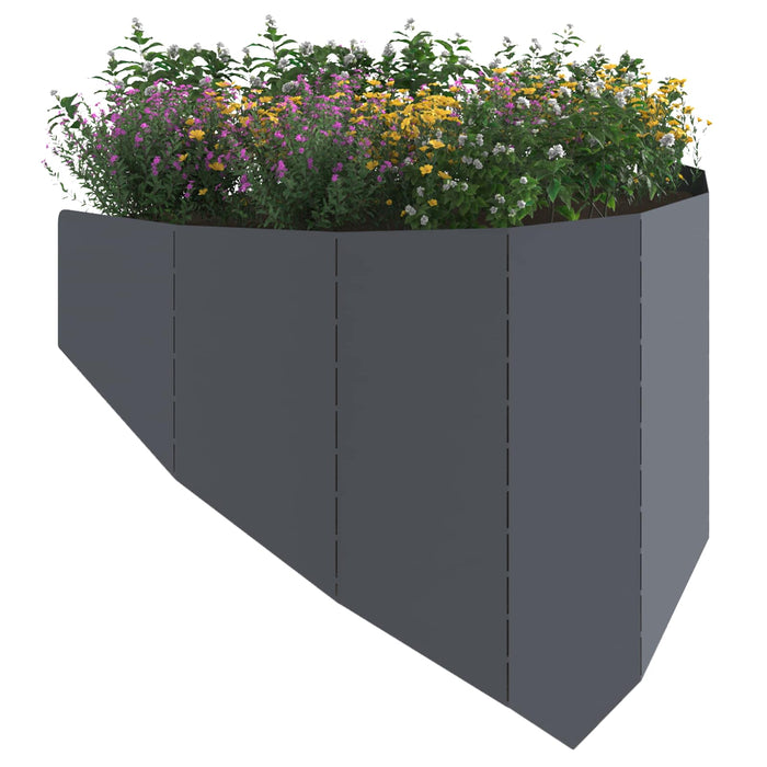 Margine pentru gazon 4 buc. 100 x 45 cm Oțel Antracit - WALTI WALTI