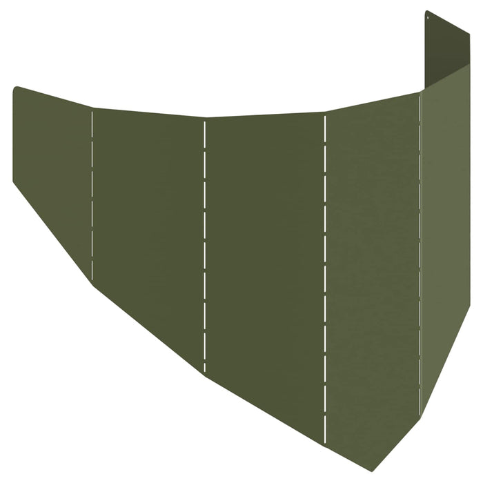 Margine pentru gazon 100 x 45 cm Oțel Verde măsliniu - WALTI WALTI