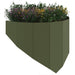 Margine pentru gazon 100 x 45 cm Oțel Verde măsliniu - WALTI WALTI