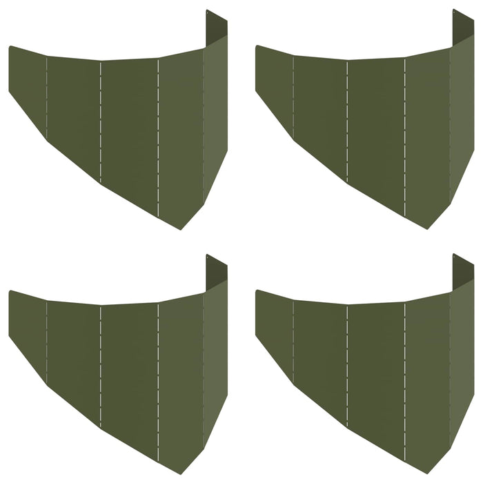 Margine pentru gazon 4 buc. 100 x 45 cm Oțel Verde măsliniu - WALTI WALTI