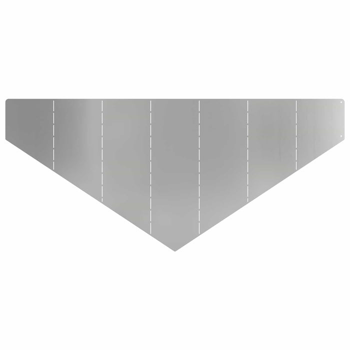 Margine pentru gazon 4 buc. 100 x 45 cm Oțel Argintiu - WALTI WALTI