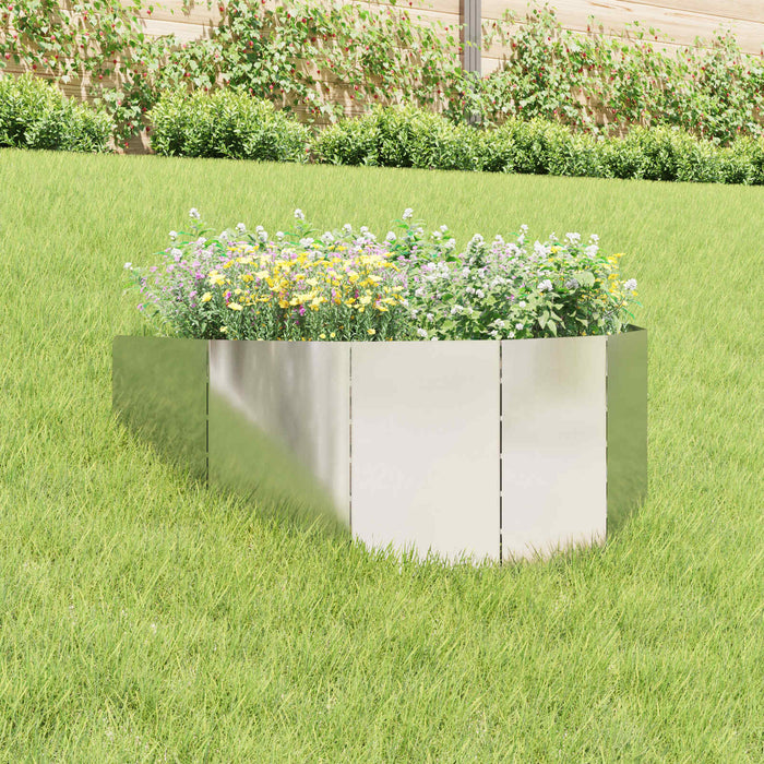 Margine pentru gazon 100 x 45 cm Oțel Argintiu WALTI