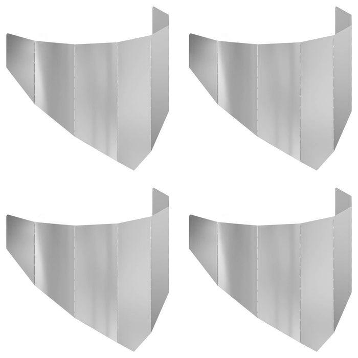 Margine pentru gazon 4 pcs 100 x 45 cm Oțel Argintiu WALTI