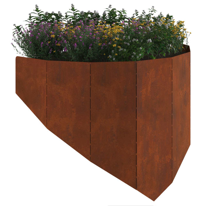 Margine pentru gazon 100 x 45 cm Oțel Ruginit WALTI