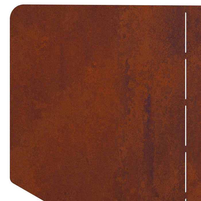 Margine pentru gazon 4 pcs 100 x 45 cm Oțel Ruginit WALTI