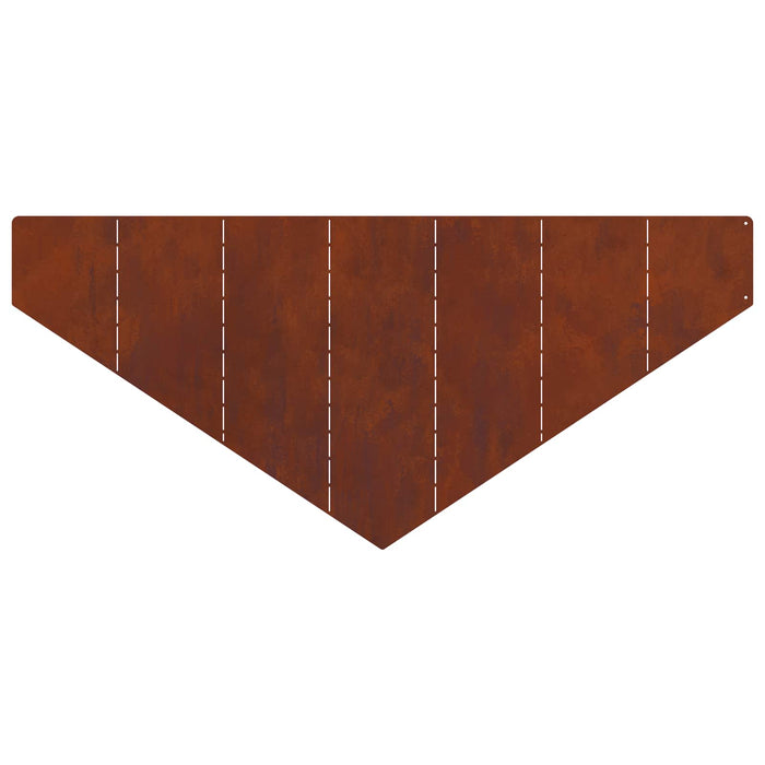 Margine pentru gazon 4 pcs 100 x 45 cm Oțel Ruginit WALTI