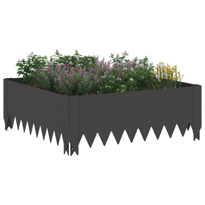 Margine pentru gazon 60 x 60 x 20 cm Oțel Negru - WALTI WALTI