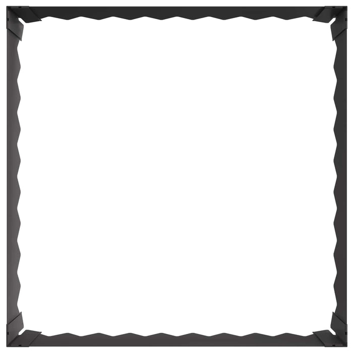 Margine pentru gazon 4 pcs 60 x 60 x 20 cm Oțel Negru WALTI