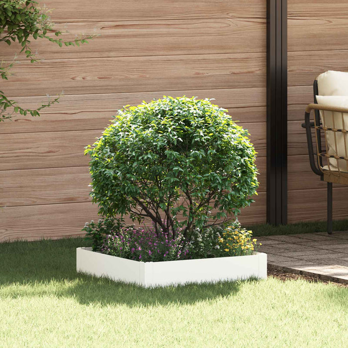 Margine pentru gazon 60 x 60 x 20 cm Oțel Alb - WALTI WALTI