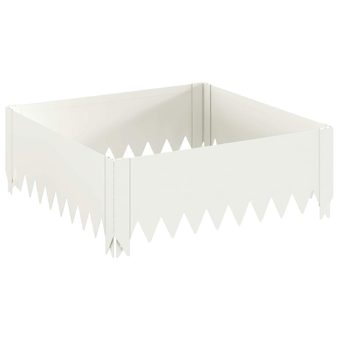 Margine pentru gazon 60 x 60 x 20 cm Oțel Alb - WALTI WALTI