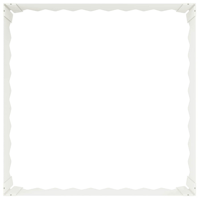 Margine pentru gazon 60 x 60 x 20 cm Oțel Alb - WALTI WALTI