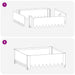Margine pentru gazon 60 x 60 x 20 cm Oțel Argintiu - WALTI WALTI